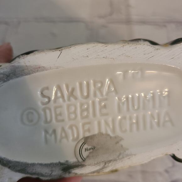 Debbie Mumm Sakura Creamer Checkered Cow Red Bird Sunflower Farmhouse Decor - Picture 4 of 7